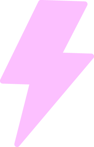 Pink lightning bolt icon
